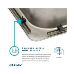 Elkay Celebrity 1-Hole Single-Bowl Drop-In Kitchen Sink, 20