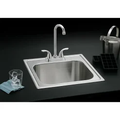 Elkay Dayton Stainless Steel 20" x 20" x 10-1/8", Single Bowl Top Mount Laundry Sink (DPC12020101)