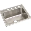 Elkay Dayton Stainless Steel 25" x 22" x 10-1/4", Single Bowl Top Mount Sink (DPC12522104)
