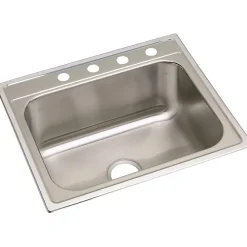 Elkay Dayton Stainless Steel 25" x 22" x 10-1/4", Single Bowl Top Mount Sink (DPC12522104)