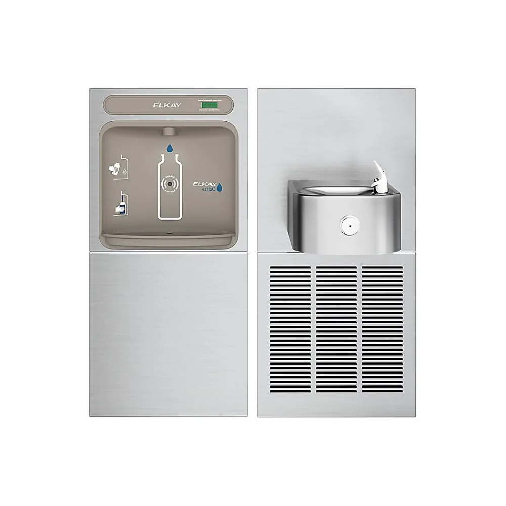 Elkay EZH2O Bottle Filling Station with Soft Sides Single Fountain, Stainless Steel (EZWS-SS8K)