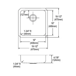 Elkay Lustertone Classic Single-Bowl Undermount Sink, 4.88