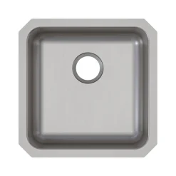 Elkay Lustertone Classic Single-Bowl Undermount Kitchen Sink, 18.5" x 18.5" x 5.38", Stainless Steel, Lustrous Satin