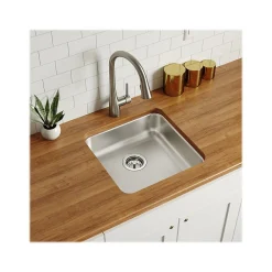 Elkay Lustertone Classic Single-Bowl Undermount Kitchen Sink, 18.5