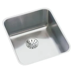 Elkay Lustertone Classic Single-Bowl Undermount Sink w/Perfect Drain, 18.5" x 16" x 6.38", Stainless Steel, Lustrous Satin