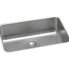 Elkay Lustertone Stainless Steel 26-1/2" x 18-1/2" x 8", Single Bowl Undermount Sink with Perfect Drain (ELUH2416PD)