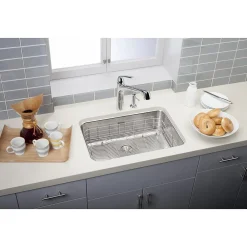 Elkay Lustertone Stainless Steel 26-1/2" x 18-1/2" x 8", Single Bowl Undermount Sink with Perfect Drain (ELUH2416PD)