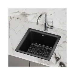Elkay Quartz Classic Single-Bowl Drop In/Undermount Kitchen Sink, 15.75