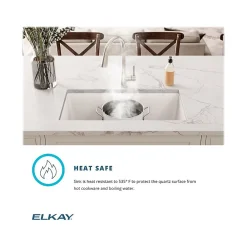 Elkay Quartz Classic Single-Bowl Drop In/Undermount Kitchen Sink, 15.75