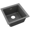 Elkay Quartz Classic Single-Bowl Drop In/Undermount Kitchen Sink, 15.75" x 15.75" x 7.69", Dusk Gray (ELG1616GY0)