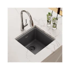 Elkay Quartz Classic Single-Bowl Drop In/Undermount Kitchen Sink, 15.75