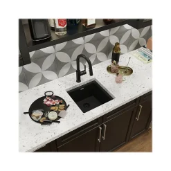 Elkay Quartz Luxe Single-Bowl Drop-In/Undermount Bar Sink, 15.75