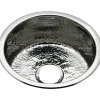 Elkay Stainless Steel 16-3/8" x 16-3/8" x 7", Single Bowl Dual Mount Bar Sink, Hammered Mirror (SCF16FBSH)