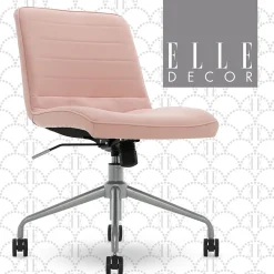 Office Chairs*Elle Decor Adelaide Fabric Task Chair, Pink (48214A)