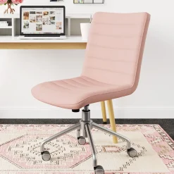 Office Chairs*Elle Decor Adelaide Fabric Task Chair, Pink (48214A)