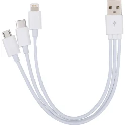 ELLIE ROSE 3-in-1 USB Charging Cable, Lightning/ USB-C/Micro USB (3CBL-0001)<Ellie Los Angeles Best