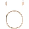 Charge and Sync Braided Lightning to USB-A Cable, 3 ft., Gold, (ELM341)<Ematic