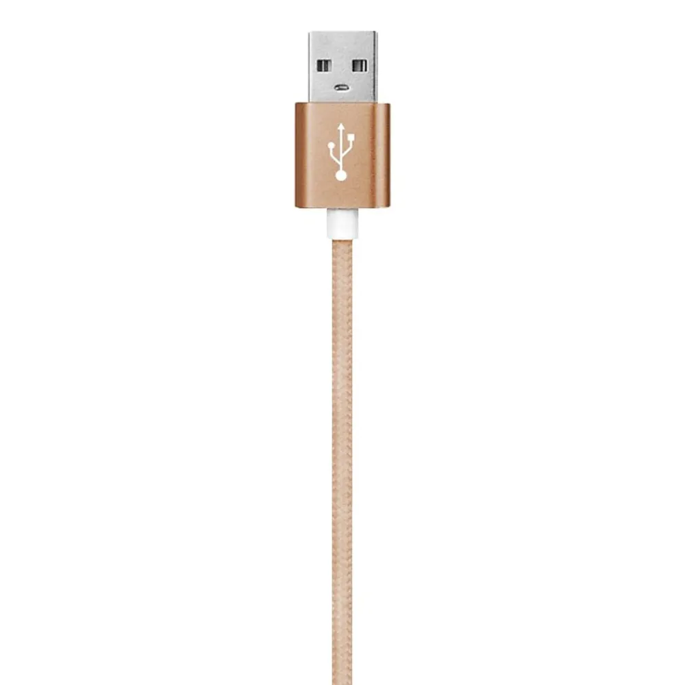 Charge and Sync USB-C 2.0 to USB-A Cable, 6 ft., Gold, (EUTC604GL)<Ematic Clearance