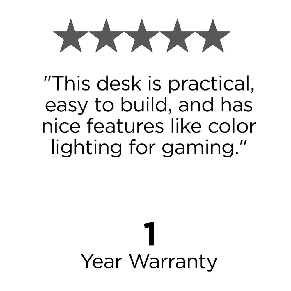 Computer Desks*Emerge Vizon 47"W Gaming Desk, (59260) Black