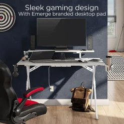 Computer Desks*Emerge Vizon 47"W Gaming Desk, (60986) White