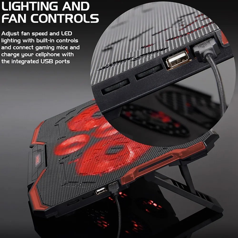 Sale Enhance Cryogen ENGXC20100RDWS Laptop Cooling Stand, USB Connectivity, Red