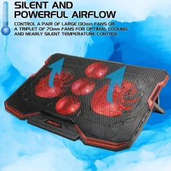 Sale Enhance Cryogen ENGXC20100RDWS Laptop Cooling Stand, USB Connectivity, Red