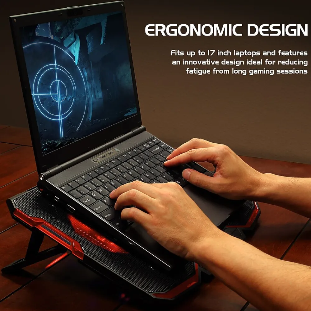 Sale Enhance Cryogen ENGXC20100RDWS Laptop Cooling Stand, USB Connectivity, Red