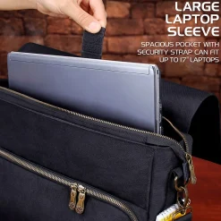 Tabletop Roleplaying Game Fabric Messenger Bag, Black (5871345)<Enhance Hot