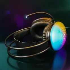 Clearance Enhance Voltaic 2 Wired Stereo Gaming Headset, USB 2.0, Clear with Multicolor LEDs (ENVOH2L100CLWS)