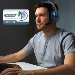 Best Enhance Voltaic Pro 7.1 Surround Gaming Headphones, USB, Black/Blue (ENVOH7L100BLEW)