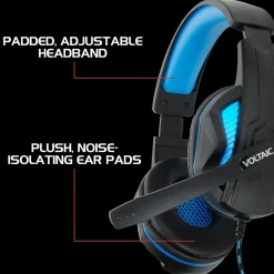Best Enhance Voltaic Pro 7.1 Surround Gaming Headphones, USB, Black/Blue (ENVOH7L100BLEW)