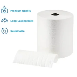 enmotion Premium Recycled Hardwound Paper Towels, 1-ply, 425 ft./Roll, 6 Rolls/Carton (89410)