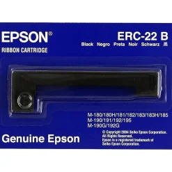 Epson Black Dot-Matrix Printer Ribbon (ERC-22B)