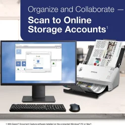 Epson DS-410 Desktop Scanner, Black/White (B11B249201)