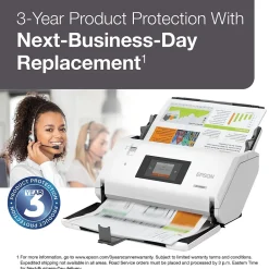 Epson DS-30000 Large-format Duplex Document Scanner, White (B11B256201)