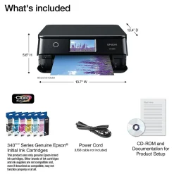 Epson Expression Photo XP-8800 Wireless Color Inkjet Printer, All-In-One, Print, Scan, Copy (C11CL73201)