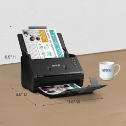 Epson WorkForce ES-500W II Wireless Duplex Document Scanner, Black (B11B263201)