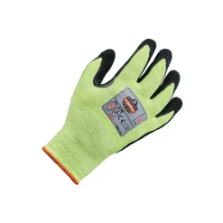 Ergodyne ProFlex 7041 Hi-Vis Nitrile-Coated Cut-Resistant Gloves, ANSI A4, Wet Grip, Lime, Large, 12 Pairs (17814)
