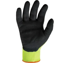Ergodyne ProFlex 7021 Hi-Vis Nitrile Coated Cut-Resistant Gloves, ANSI A2, Wet Grip, Lime, XXL, 144 Pairs (17966)