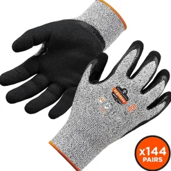 Ergodyne ProFlex 7031 Nitrile Coated Cut-Resistant Gloves, Large, A3 Cut Level, Gray, 144 Pairs (17884)