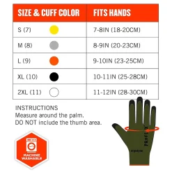 Ergodyne ProFlex 7042 Nitrile Coated Cut-Resistant Gloves, ANSI A4, Heat Resistant, Green, Medium, 12 Pair (10333)