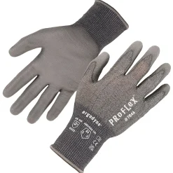 Ergodyne ProFlex 7044 PU Coated Cut-Resistant Gloves, ANSI A4, Gray, Large, 1 Pair (10494)