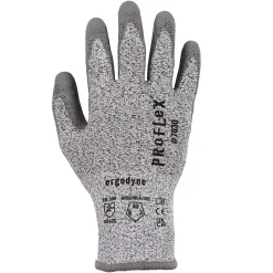 Ergodyne ProFlex 7030 PU Coated Cut-Resistant Gloves, ANSI A3, Gray, Large, 1 Pair (10464)