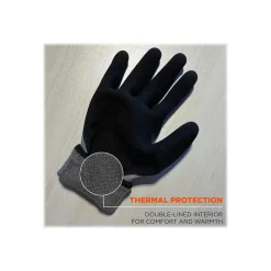Ergodyne ProFlex 7501 Waterproof Winter Work Gloves, Gray, Large, 12 Pairs (17634)