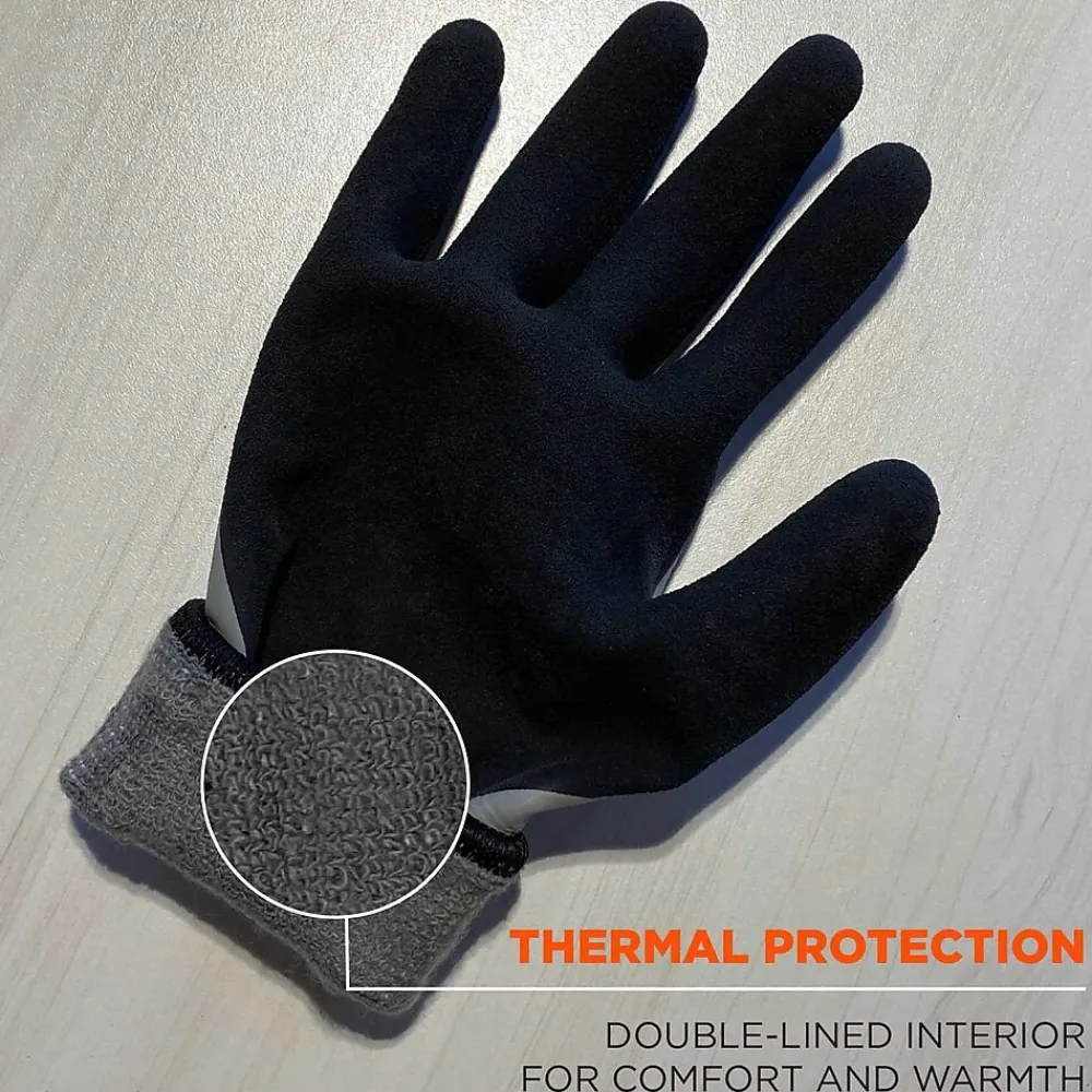 Ergodyne ProFlex 7501 Waterproof Winter Work Gloves, Gray, XXL, 144 Pairs (17936)