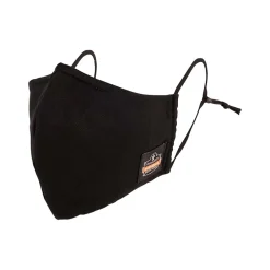 Ergodyne Skullerz Reusable Cloth Contoured Face Cover Mask, Small/Medium, Black, 3/Pack (48800)