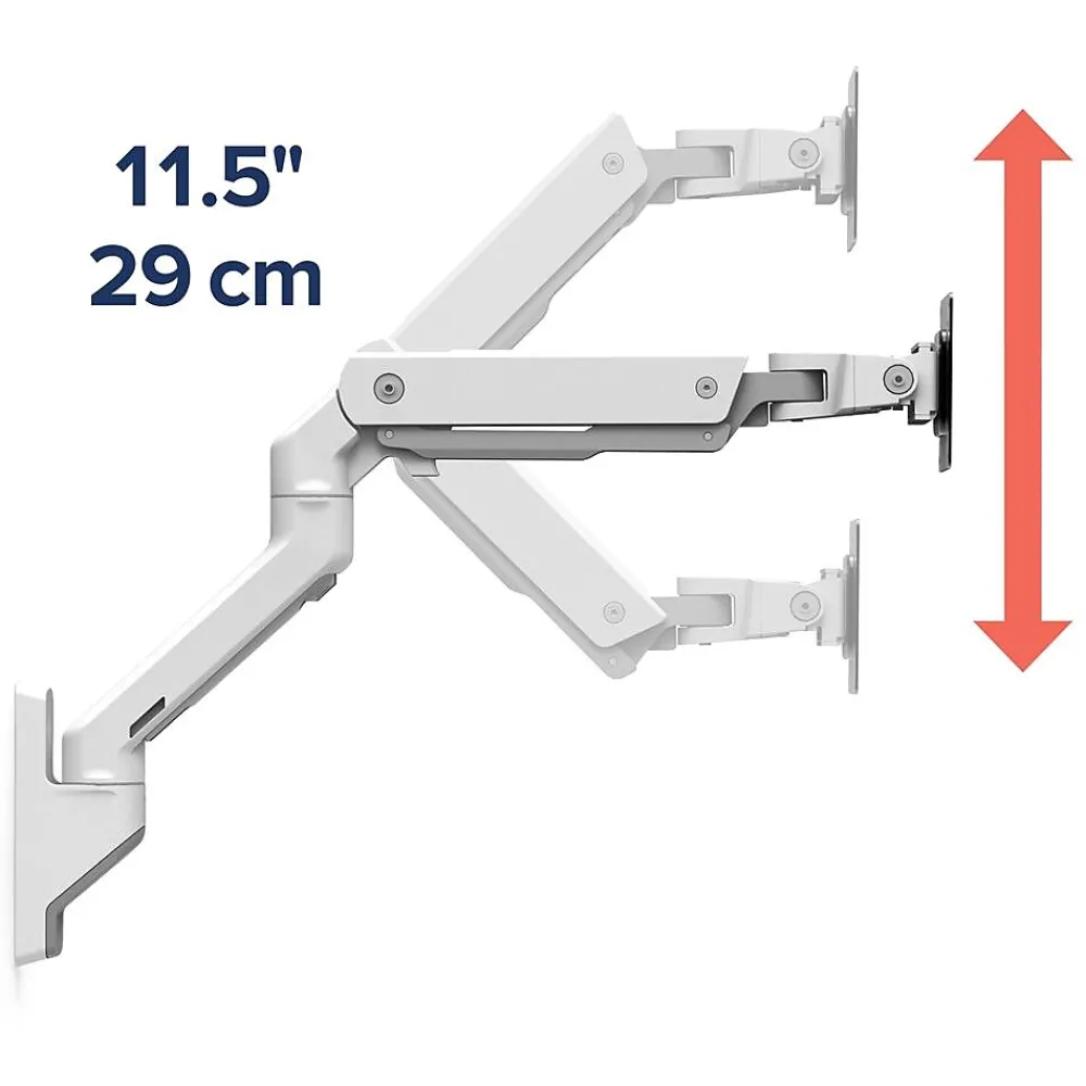 Sale Ergotron HX Adjustable Single Arm Heavy Monitor Mount, 49" Screen Support, White (45-478-216)