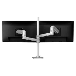 Ergotron LX Adjustable Dual Stacking Arm Tall Pole Desk Mount, 40