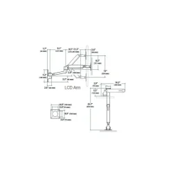 Ergotron LX Wall Mount System Polished Aluminum/Black (45-247-026)