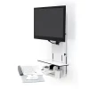 Best Ergotron StyleView Sit-Stand Adjustable Single Arm Vertical Lift, Patient Room Mount, 24" Screen Support, White (61-080-062)